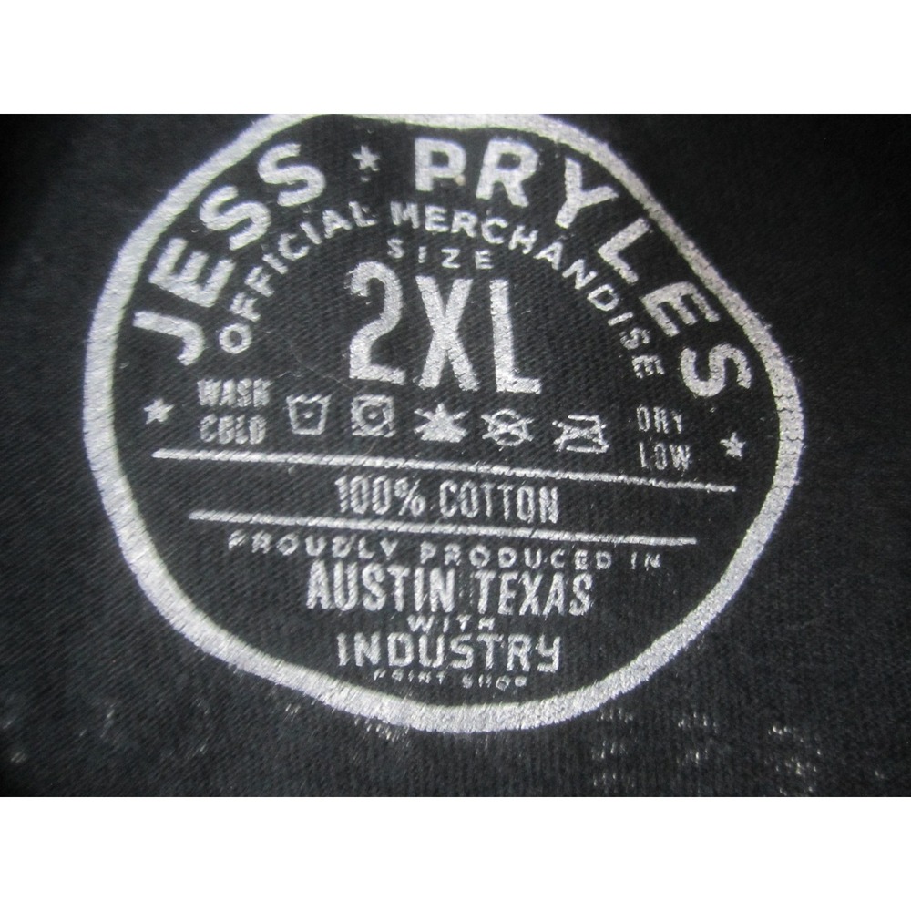 Jess Pryles Shirt Mens 2XL Black Meat Fire Whiskey Repeat BBQ Graphic Funny Tee - Picture 3 of 7